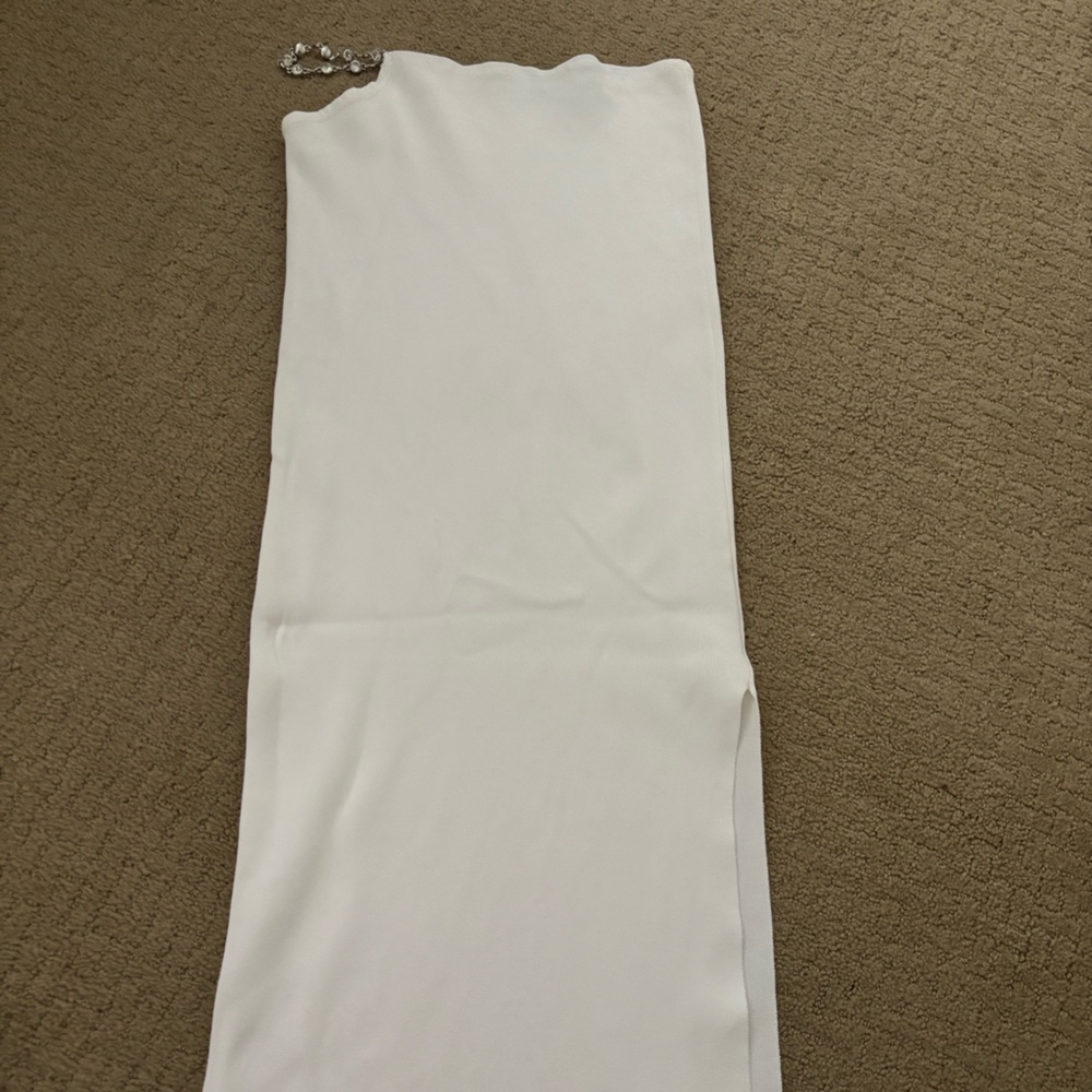 Zara White Cut out skirt
